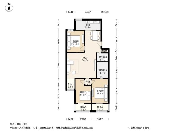 东中公寓户型图