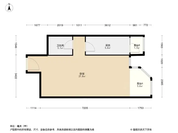 望京合生麒麟社公寓户型图
