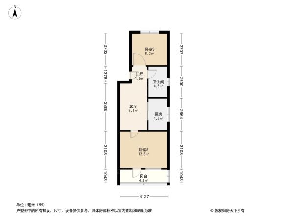 苹果园东口建行楼户型图