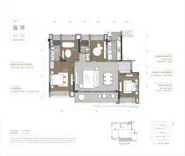 华润置地重庆润府4室2厅1厨2卫建面143.0㎡