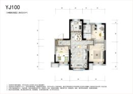 碧桂园翡翠郡三期3室2厅1厨1卫建面98.00㎡