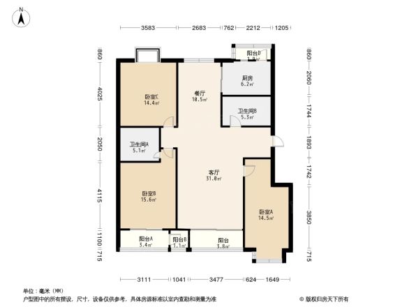盛芳茗苑户型图