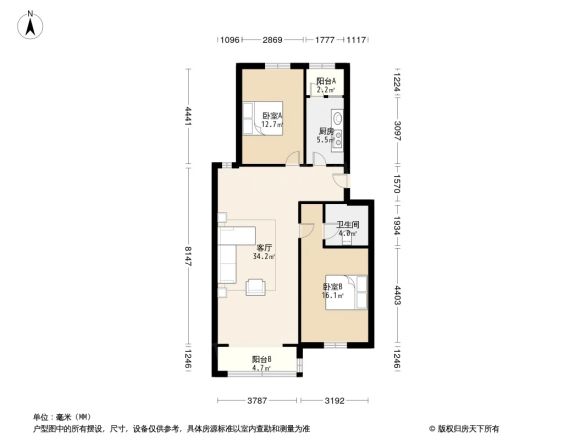 龙跃苑东二区户型图