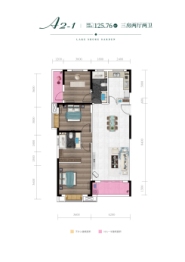 城投墨北璟苑3室2厅1厨2卫建面125.76㎡