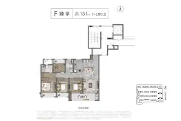 万科理想城4室2厅1厨2卫建面131.0㎡