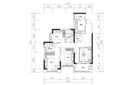 黔江恒大名都3室2厅1厨2卫建面110.81㎡