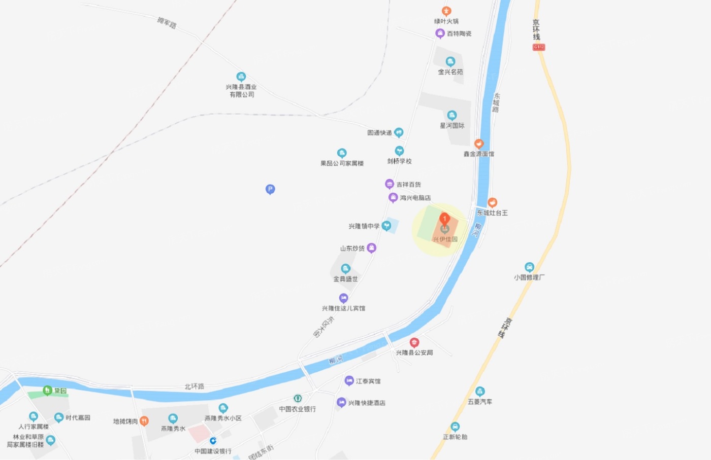 兴伊佳园交通图