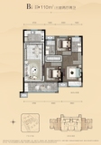中海·城南壹号B户型丨约110㎡三房