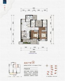 融创九熙府3室2厅1厨2卫建面94.95㎡