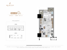 赛格中京坊1室2厅1厨1卫建面49.00㎡