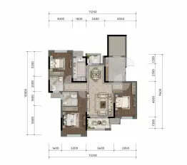 爱情东麓九里3室2厅1厨2卫建面104.00㎡