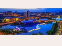 中安·湖畔澜庭市民中心夜景图