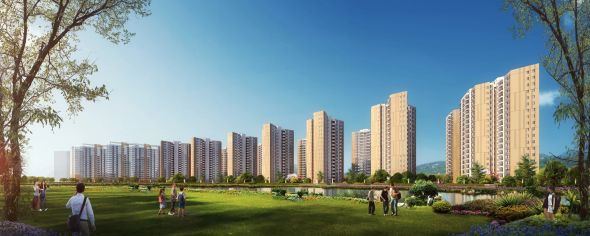 香江·悦湖春天效果图