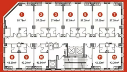 禹洲V公馆1室1厅1厨1卫建面41.00㎡