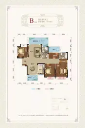 大汉龙城4室2厅1厨2卫建面136.0㎡
