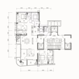 宝能云境台4室2厅1厨3卫建面245.00㎡