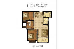 锦宏光耀城3室2厅1厨1卫建面105.68㎡