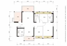 灿邦珑廷观邸3室2厅1厨2卫建面115.00㎡