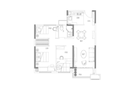 碧桂园凤凰城3室2厅1厨1卫建面94.00㎡