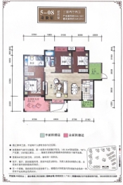 汉江新城3室2厅1厨2卫建面131.45㎡