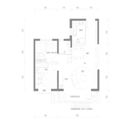 碧桂园玖玺臺天玺2室2厅1厨1卫建面99.00㎡