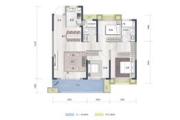 九烨·鼎观世界·兰庭3室2厅1厨2卫建面115.00㎡