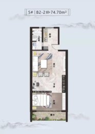 大理阳光1室1厅1厨1卫建面74.70㎡