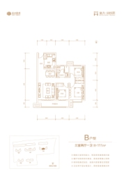 临汾富力·尚悦居3室2厅1厨1卫建面111.00㎡