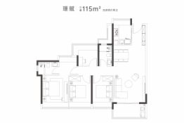 中海松湖璟尚4室2厅1厨2卫建面115.00㎡