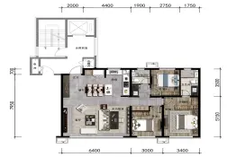 万科浑南新都心3室2厅1厨2卫建面138.00㎡