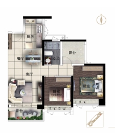 星瀚TOD2室2厅1厨1卫建面86.00㎡