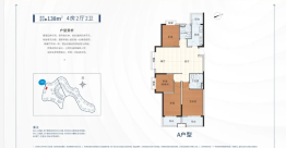 裕达尊府4室2厅1厨2卫建面138.00㎡