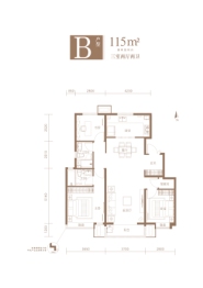 富力盛悦居3室2厅1厨2卫建面115.00㎡