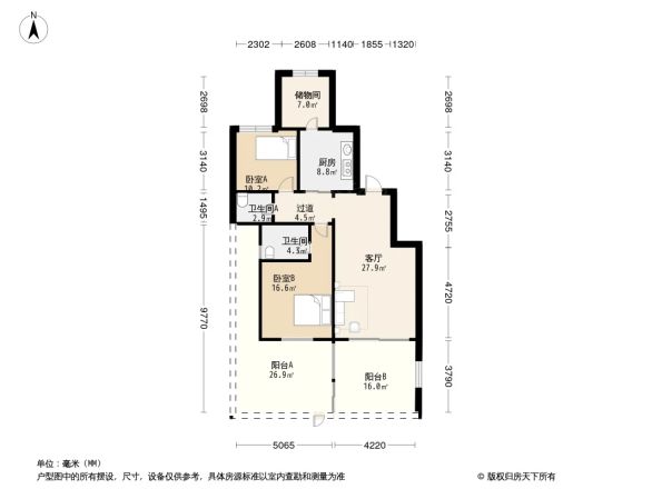 鸿翔湖景苑户型图