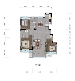 中梁 阳光城·未来悦3室2厅1厨2卫建面121.00㎡