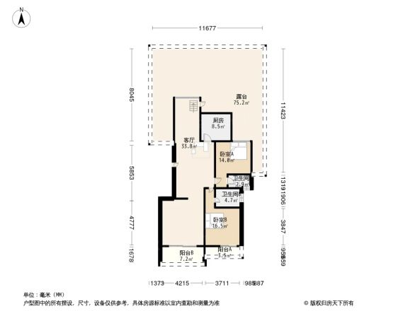鸿翔湖景苑户型图
