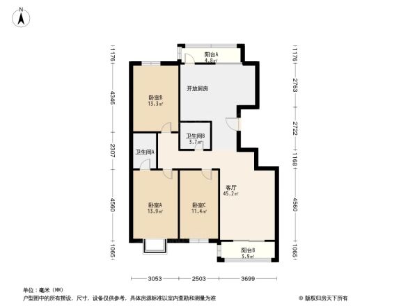 塘沽阳光家园户型图