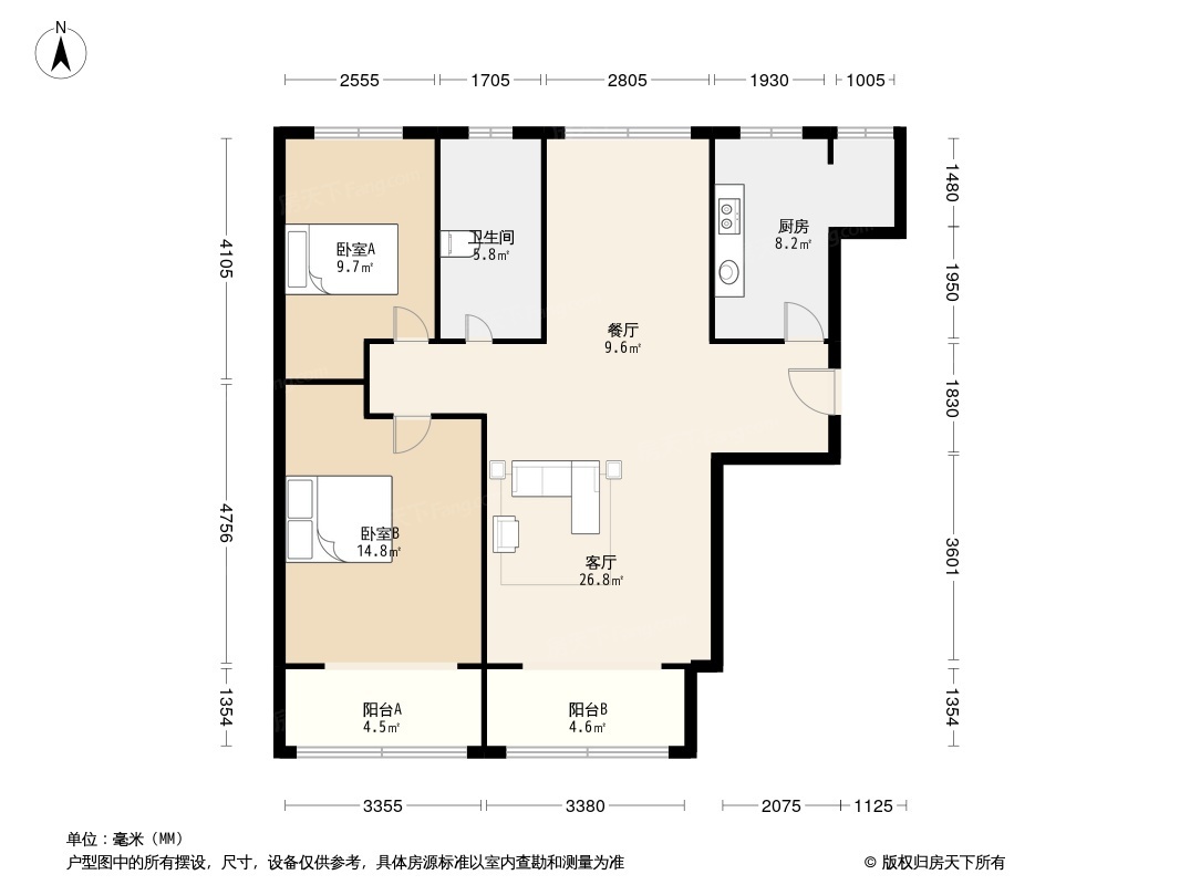 户型图1/2