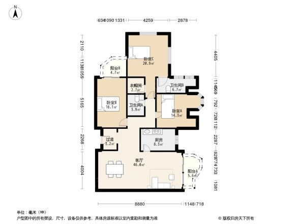 竞衡古北88大厦户型图