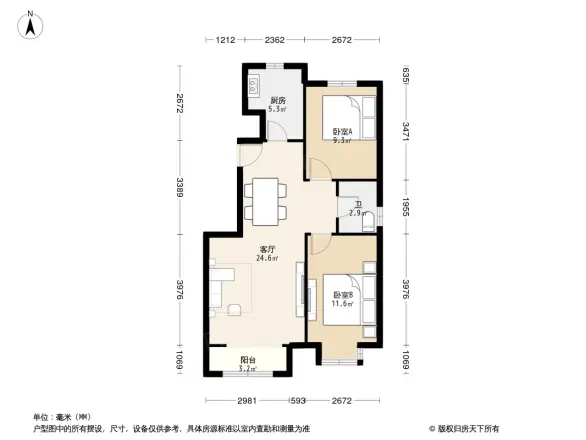 复地湖滨广场户型图