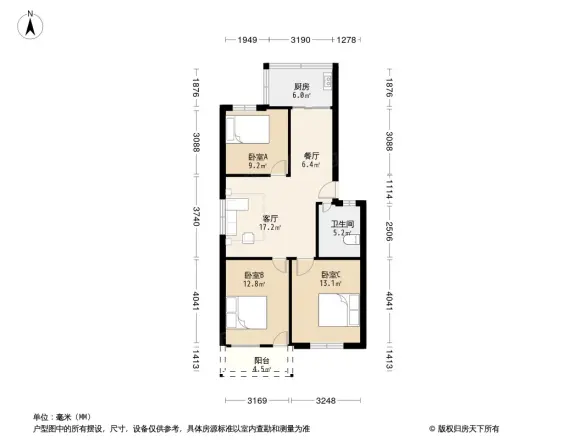 银湖花园户型图