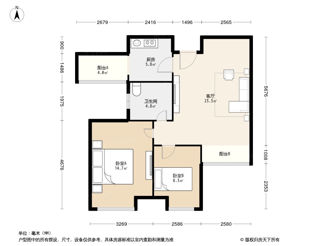 户型图1/2