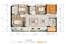 金科集美玉溪4室2厅1厨2卫建面143.0㎡