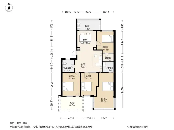 银湖花园户型图
