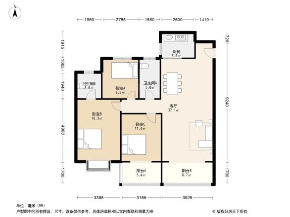 蟠龙欣苑户型图