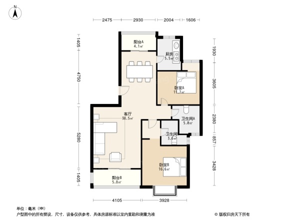 天房美域兰庭户型图