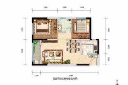 锦绣华庭2室2厅1厨1卫建面92.16㎡