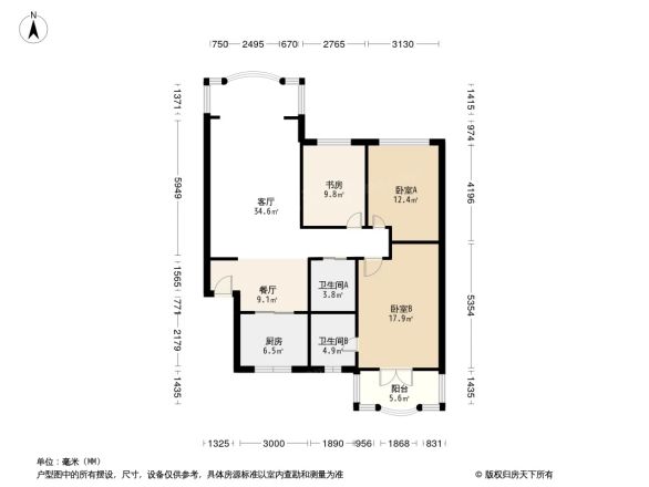 双楠谊苑二期B区户型图