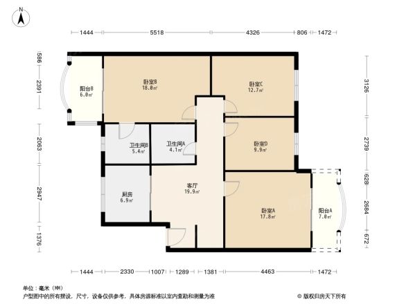 双楠谊苑二期B区户型图