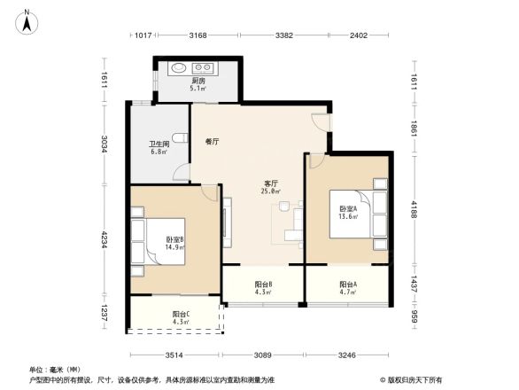 锦沧公寓户型图